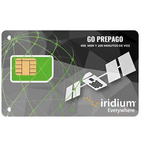 Recarga Iridium GO Prepago 400  MSN y 200 Minutos de Voz